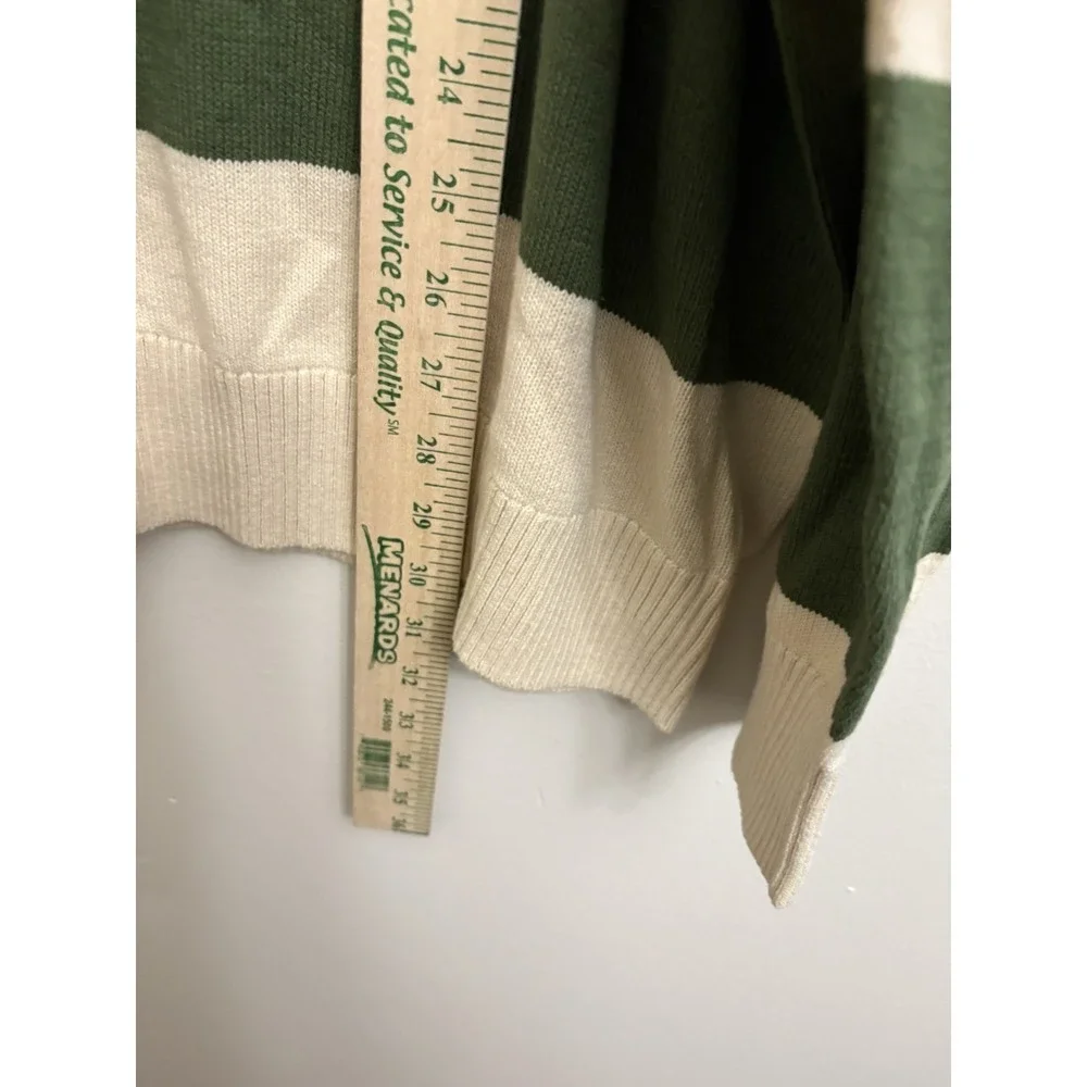 Levi's Men's Striped Crewneck Knit Sweater Green Cream White XL NWT New
